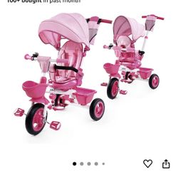 Toddler / Kids pink Multi Use Tricycle 