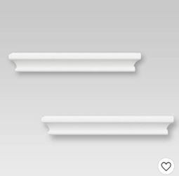 SET DE 2 SHELVES DE MADERA BLANCA