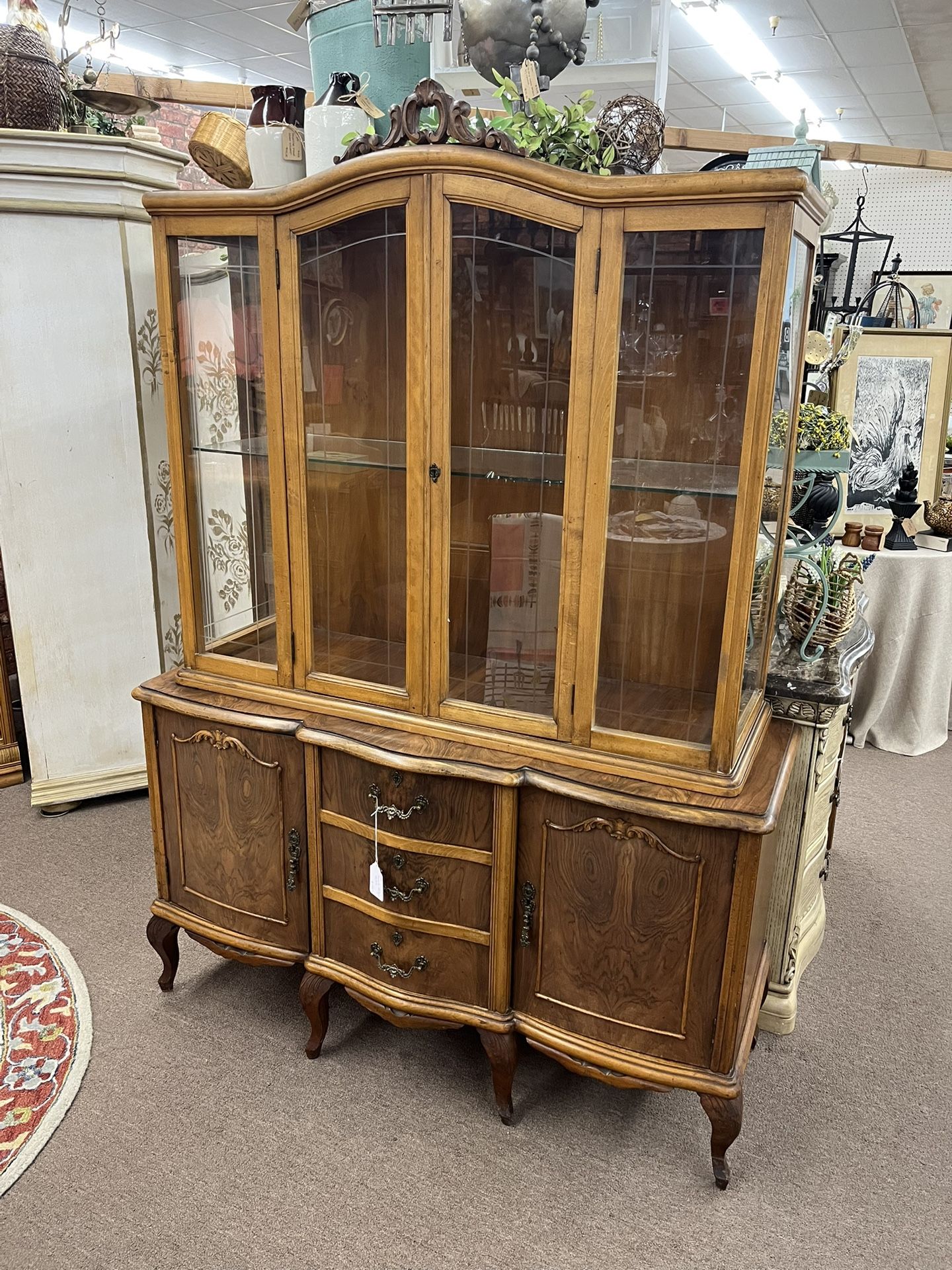 Antique French Hutch China Cabinet