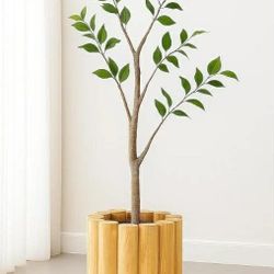 New 6pk Wooden Edgings for Outside, Garden, Plants, Christmas Tree Edging, Christmas Tree gate, Edging Border Mini Christmas Tree Fence, Home Garden C