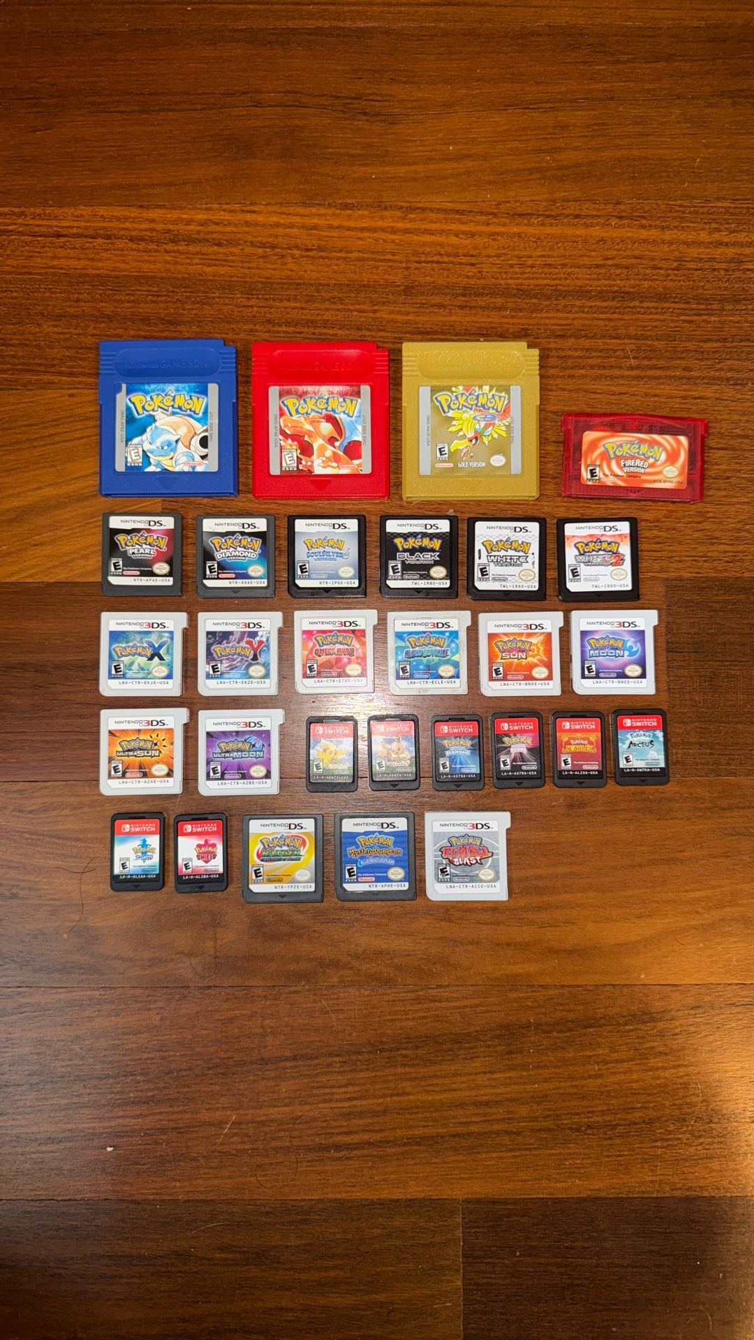 POKEMON VIDEO GAME LOT *NO CASES* (MUST BUY ALL TOGETHER)