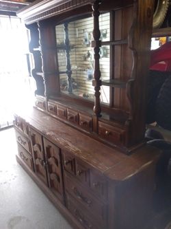 Dresser with mirror
