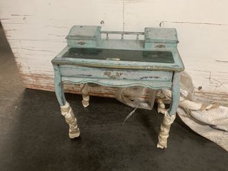 Secretary Desk Hand Painted Antique