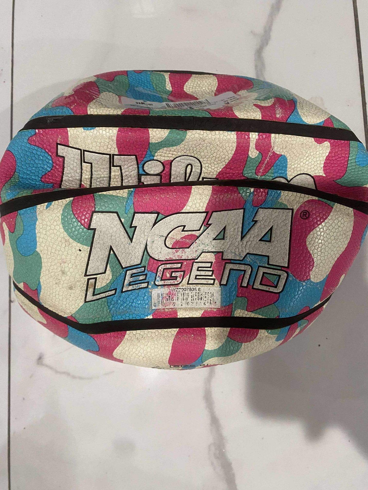 WILSON NCAA Legend Indoor/Outdoor Basketball - Pink Camo, Size 6-28.5"