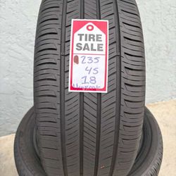 235-45-18 Hankook Kinergy GT Full Used Tire Set $240 Free Mounting And Balancing 