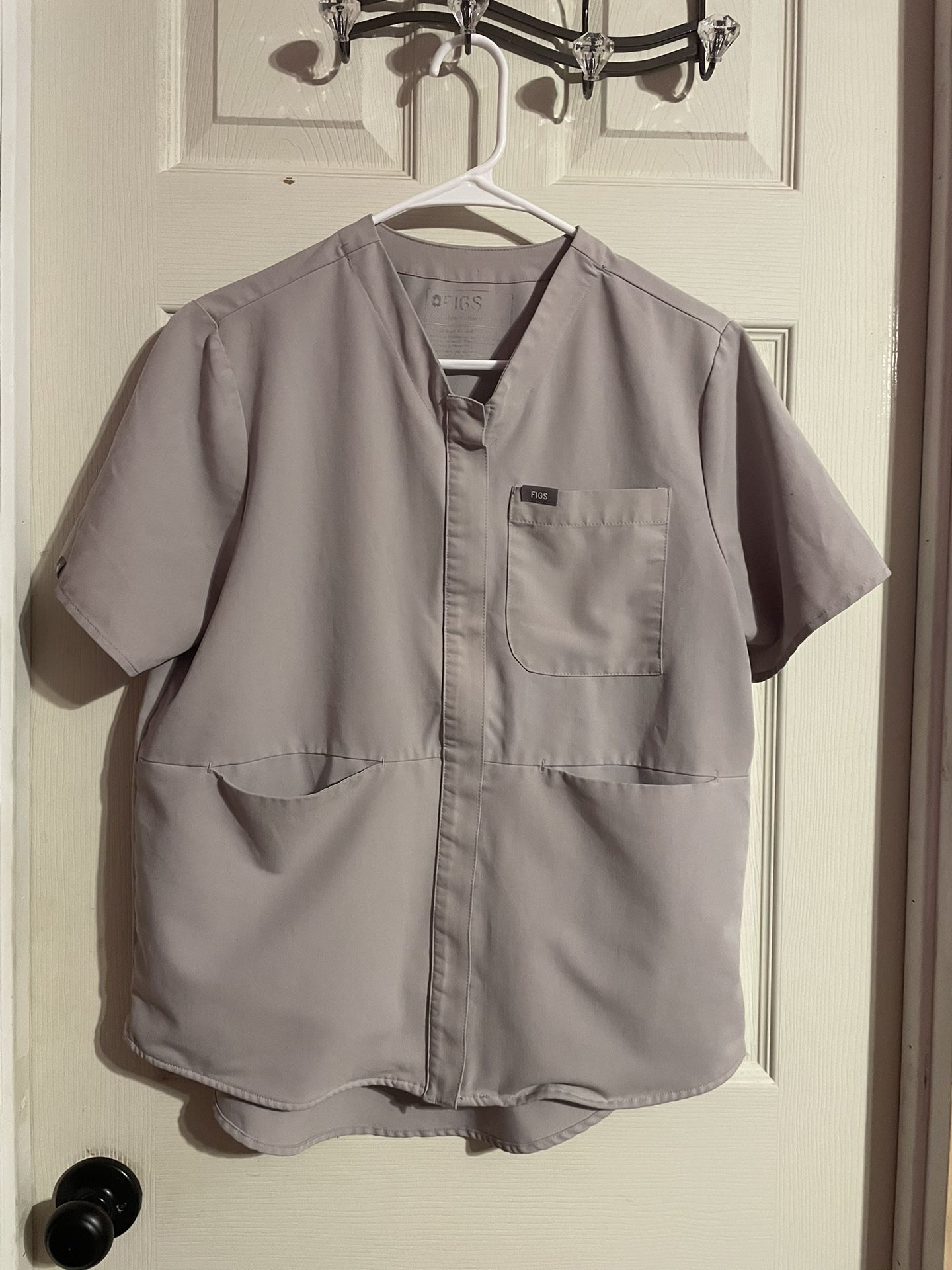 Figs Full Zip Short Sleeve scrub top
