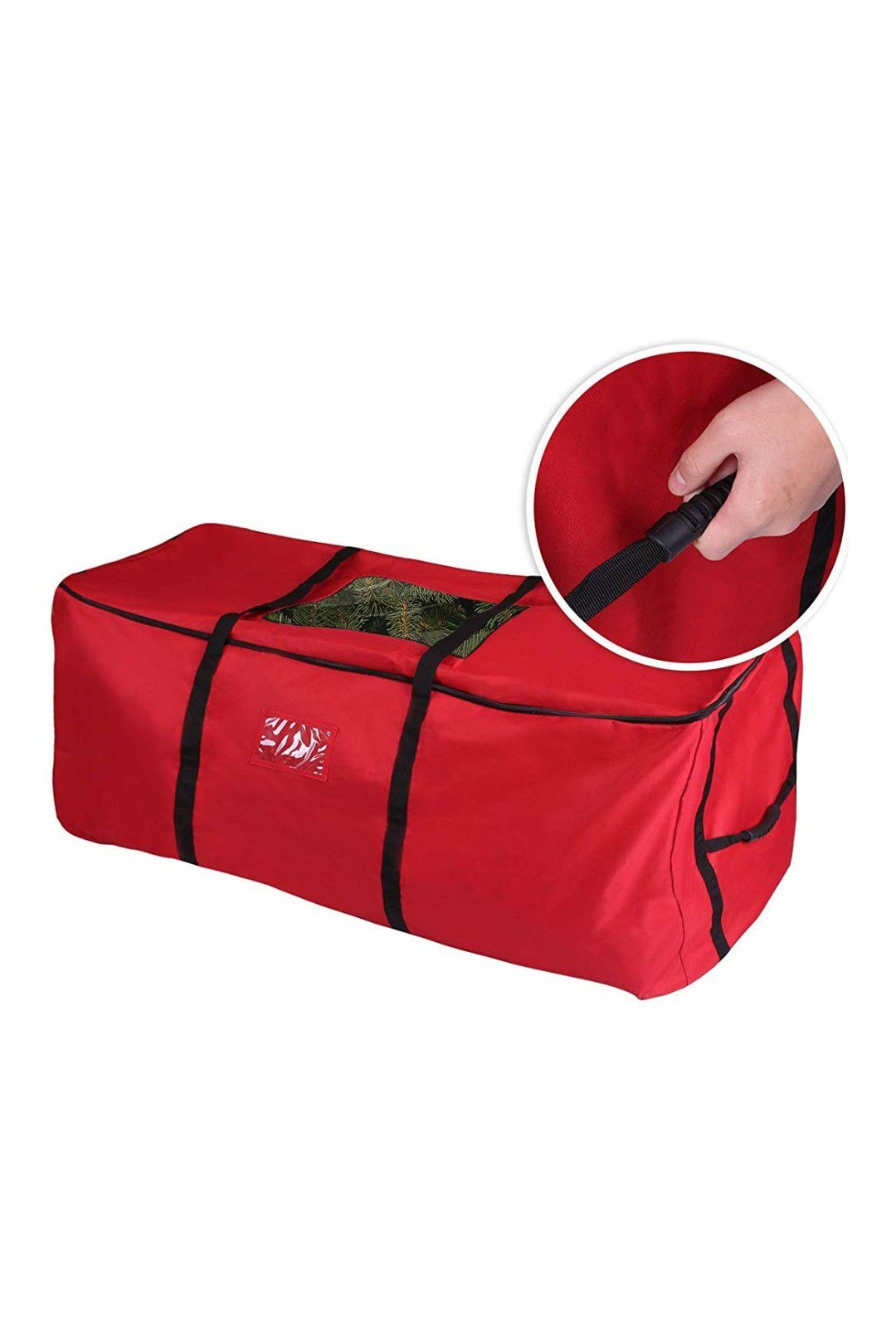 PENSON & CO. Christmas Tree Storage Bag, Heavy Duty Canvas Storage Container, Large for 9ft Artificial Tree-Red