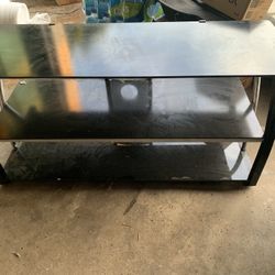 Tv Stand Glass Black