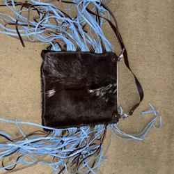 Leather Calf Hair Purse