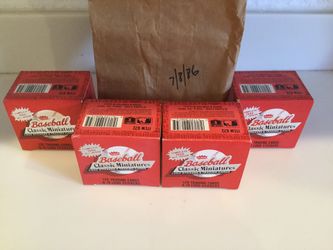 4-Fleer Baseball Classic Miniatures Logo Stickers & Trading Cards 120 Trading Cards & 18 Logo Stickers