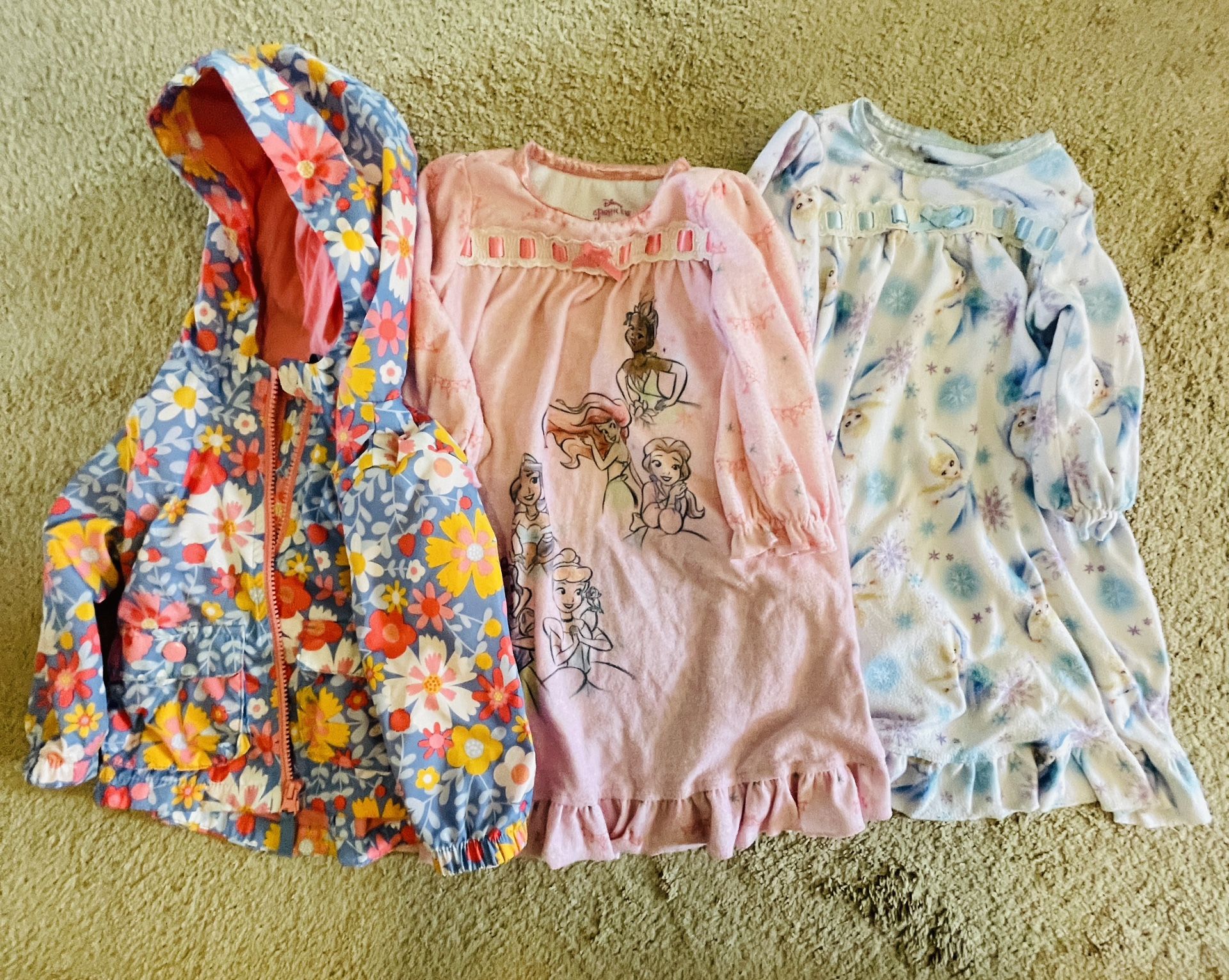 3 Pack Assorted 18M Girl's Pajamas & Rain Jacket