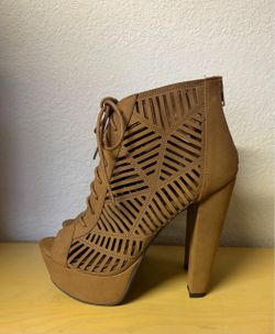 Peep Toe Platform Boots