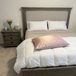 Cal King Bed Frame w. Night Stand