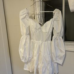 White Long-sleeve Dress