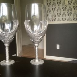 Unique Egyptian Wine Glasses (pair)