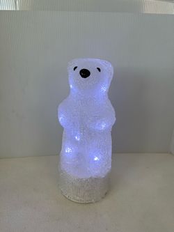LED Acrylic Polar Bear Light Figurine