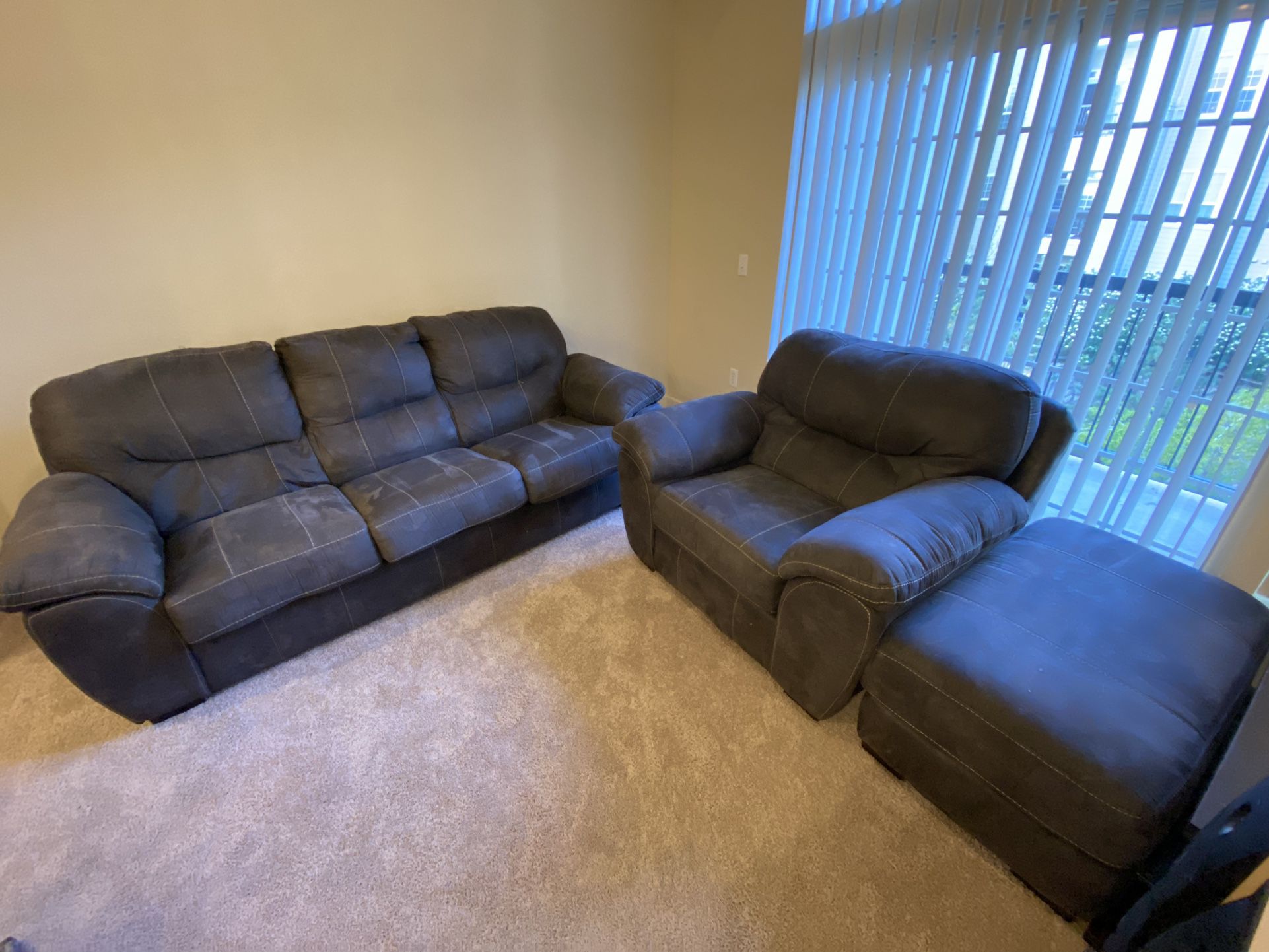FREE! Couch, Chair, And Ottoman Set