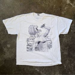 Atsuko Attack on Titan White Graphic T-Shirt