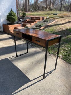 Nice Two Drawer Rustic Console Table