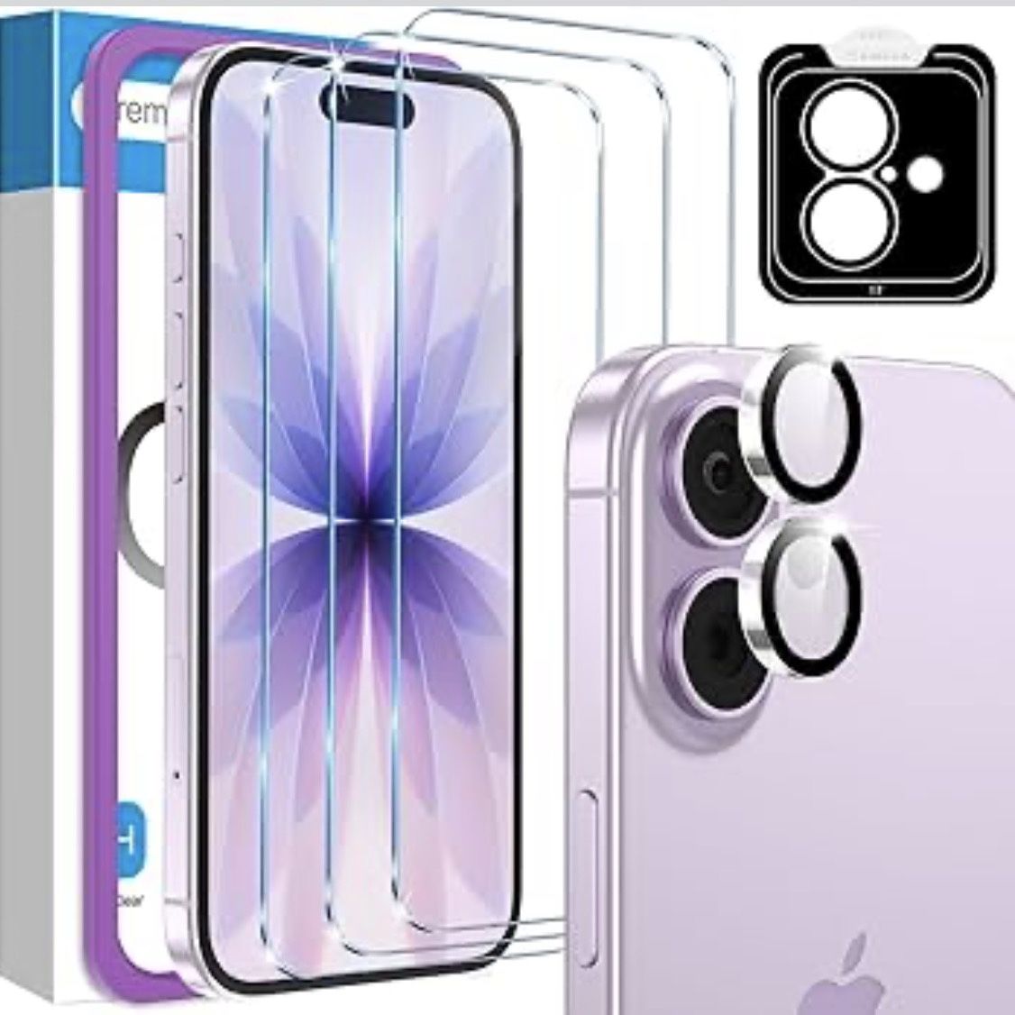 3 Pack iPhone 17 Screen Protector With 1 Set Camera Lens Protector