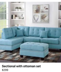 Sectional with ottoman set
