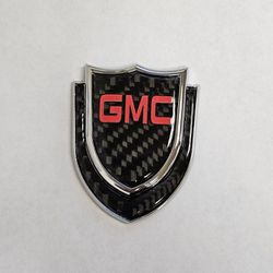 BRAND NEW GMC 1PCS Metal Real Carbon Fiber VIP Luxury Car Emblem Badge Decals

