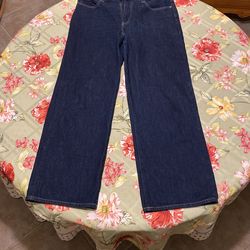 Uniqlo Women Wide Leg Jeans Dark Navy Sz 30  SALE 