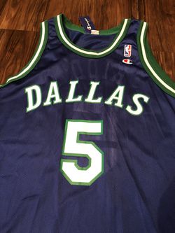 VTG 90's Champion Dallas Mavericks Jason Kidd Jersey Blue/Green Men's Size  44