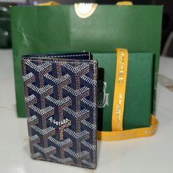 goyard navy blue wallet