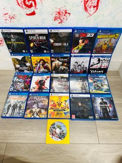 Playstation 5 Games And PlayStation 4 Games ( Used , Tested Working )  Read Description)