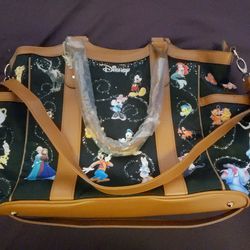 NEW Disney Carry The Magic Large Designer Style Tote Bag Purse Charm Princess