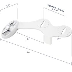 LUXE Bidet NEO 320 - Warm Water, Dual Nozzle, Self-Cleaning, Non-Electric Bidet Attachment for Toilet Seat, Adjustable Water Pressure, Rear & Feminine