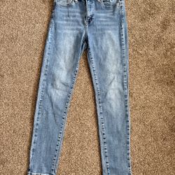 Blue High Rise Skinny Jeans 