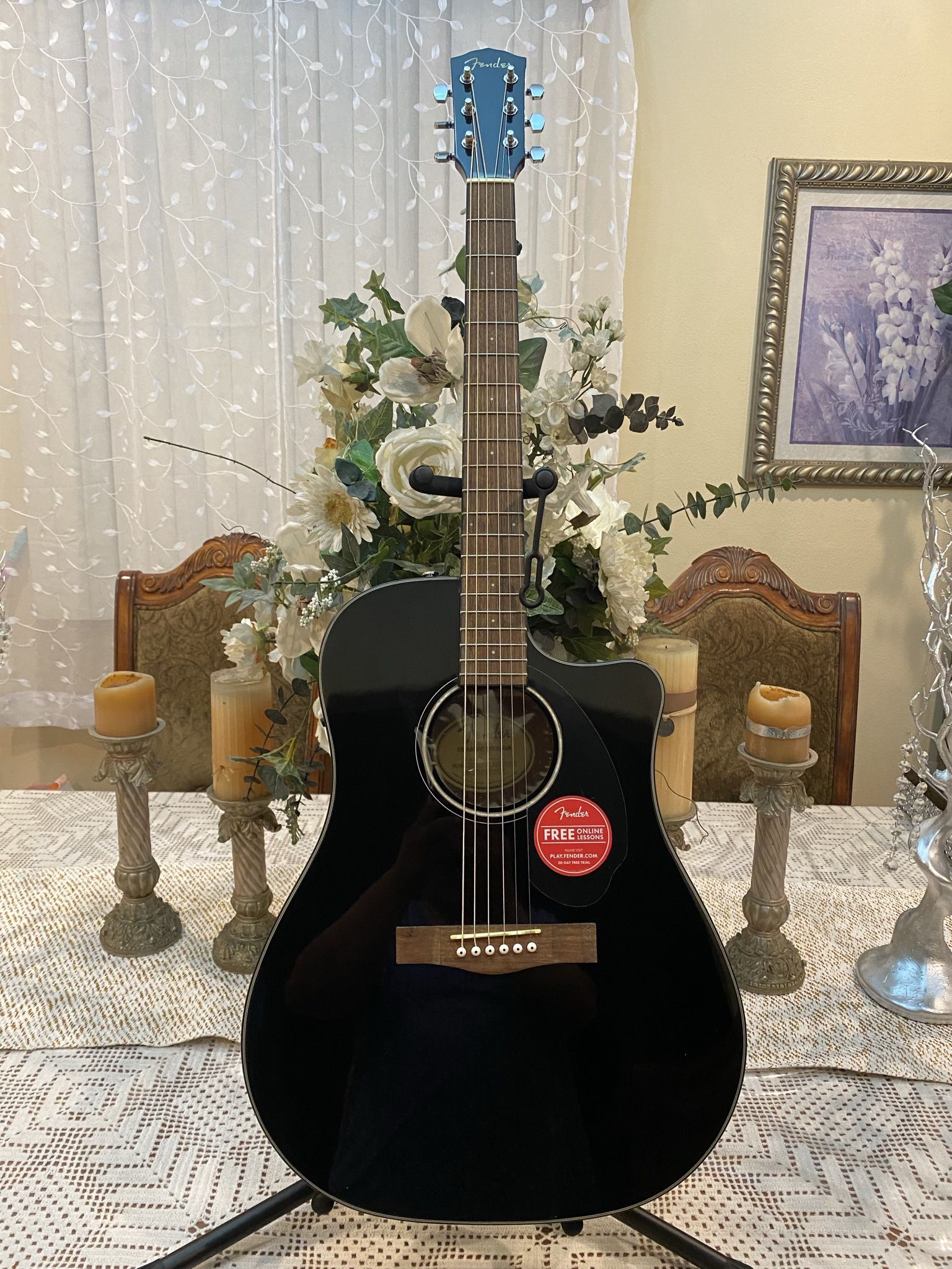 Fender CD60SCE Electric Acoustic Guitar 