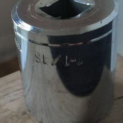 Snap-On Tools Taiwan OL 1/2" Drive 1-1/16" SAE 12pt Shallow Chrome Socket SW341

