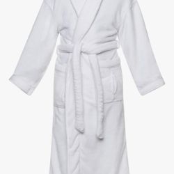 CHADSWORTH & HAIG Ultimate Doeskin Brushed Microfiber Bathrobe, Terry Lined Sz L