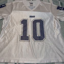Womens LARGE Vintage NY GIANTS #10 ELI Manning NFL Apparel Football Jersey