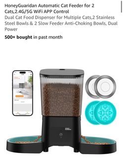 Honey garden new automatic cat feeder for 2 pets