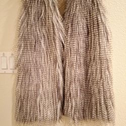 Faux Fur & Knit Vest Sz M Alloson Brittney NWT