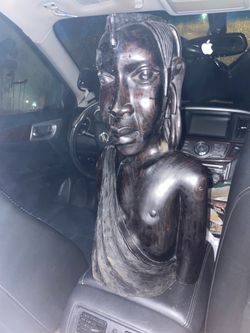Authentic Antique African rare wood statue