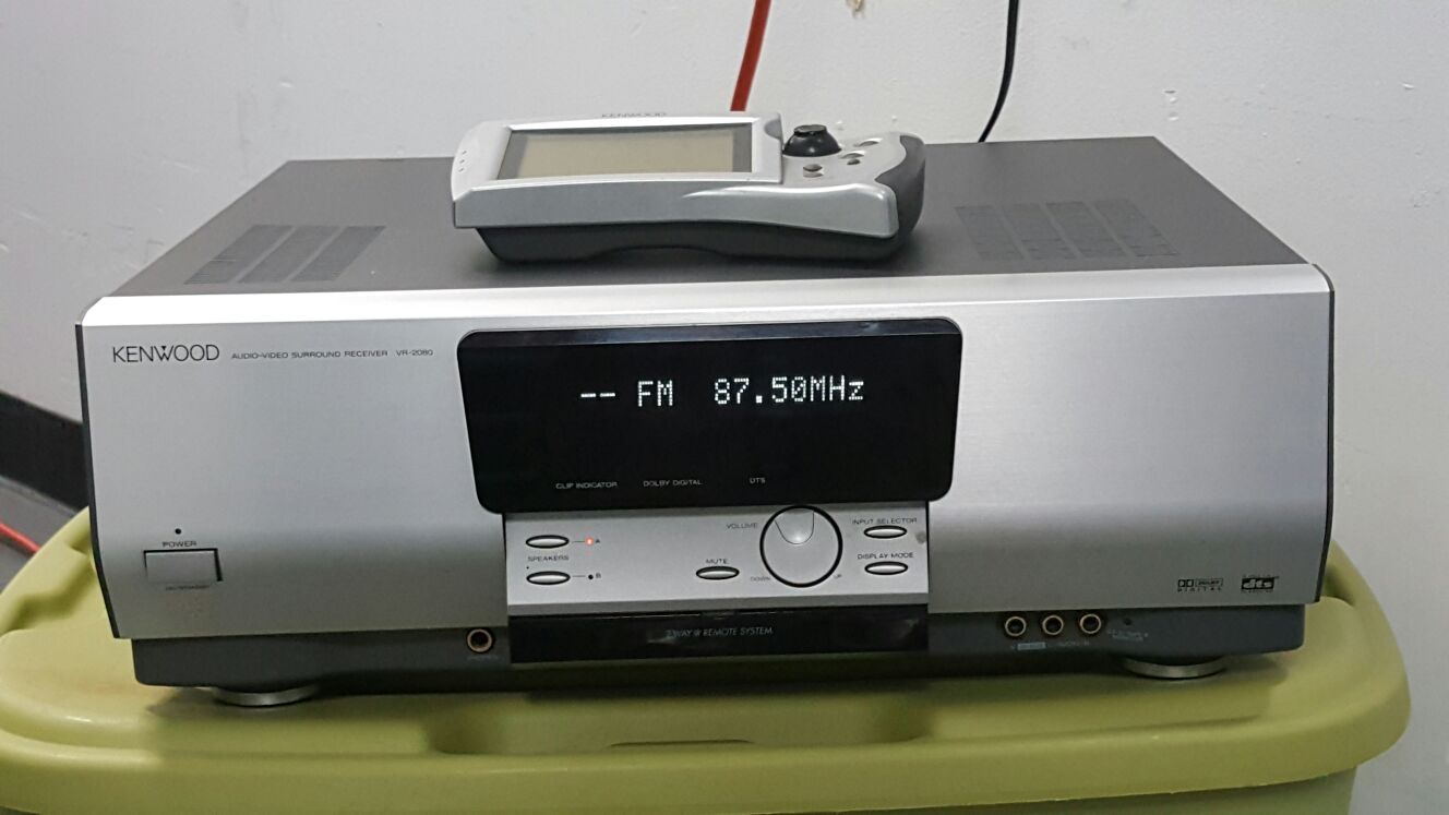 Kenwood VR-2080 Audio Video Stereo Surround Receiver & RC-R0907 Remote bundle