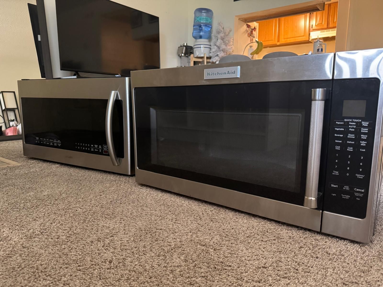 Kitchenaid Over-the-range Microwave And Samsung Microwave/grill.