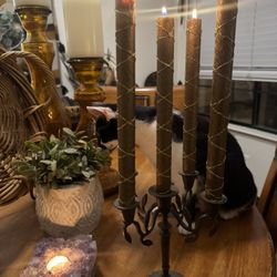 Antique Brass Candelabra