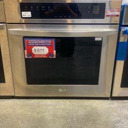 LG LWS3063ST 🇺🇸Truckload Clearance Sale🇺🇸 30” Single Electric Wall Oven with Convection  National Appliance Liquidators Everett Contact Ryan