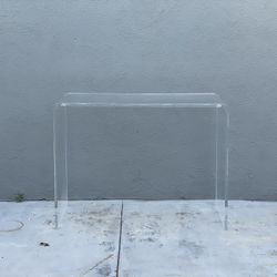 Vintage Lucite Waterfall Desk/Entry Table 70s/80s 