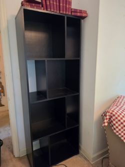 Modern Black Cube Bookcase / Storage Shelf