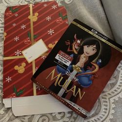 New Sealed Disney Mulan4K Ultra HD Blu-ray -Digital Combo With Holiday Gift Box