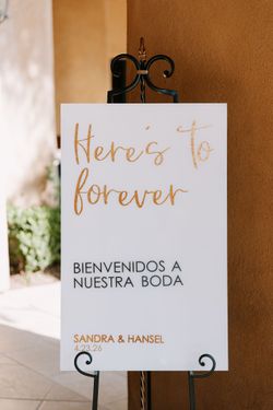 Welcome Wedding Sign -Bilingual