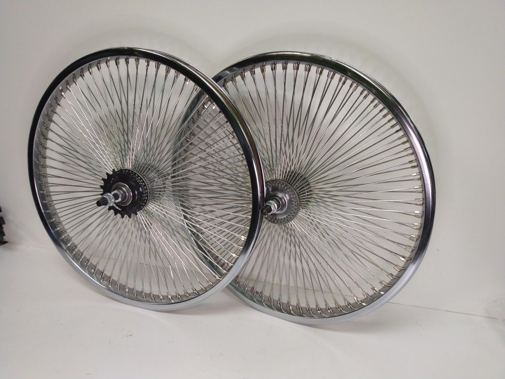 26"X 144 Spokes Wheel Set For Lowrider Bikes