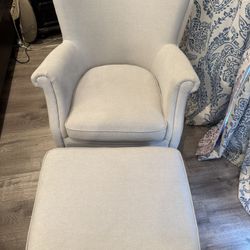 Pottery Barn Rocking Chair And Ottoman